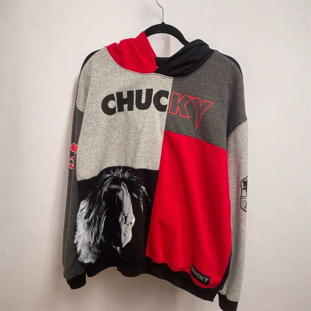 Chucky Graphic Hoodie  - Black, Red, and Gray